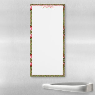 Taupe and Coral Grocery List Magnetic Notepad