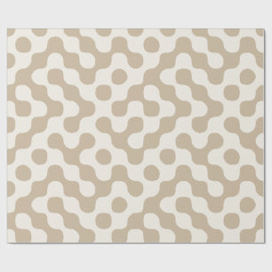 Taupe and Cream Mid Century Wrapping Paper