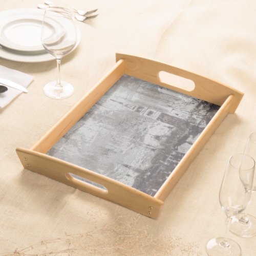 Taupe and Cyan Distressed Skyline Venice Italy Serving Tray