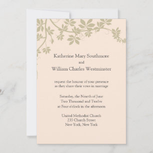 Taupe And Ivory Wedding Invitations
