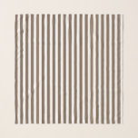 Taupe and white candy stripes scarf<br><div class="desc">Taupe and white candy stripes</div>