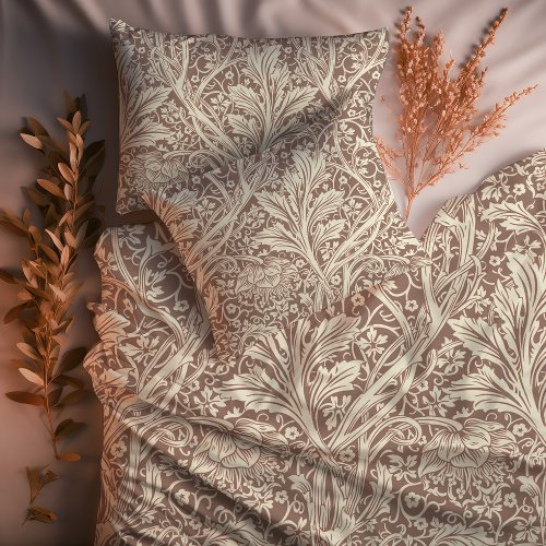 Taupe Arcadia William Morris Mushroom Mocha Duvet Cover