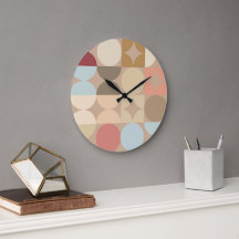 Taupe Beige Blush Pink Light Blue Retro Pattern