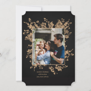 Taupe Branches Photo Holiday Card