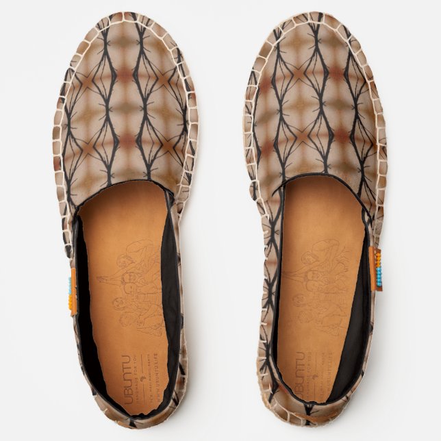 Taupe Brown and Black Espadrilles (Front)