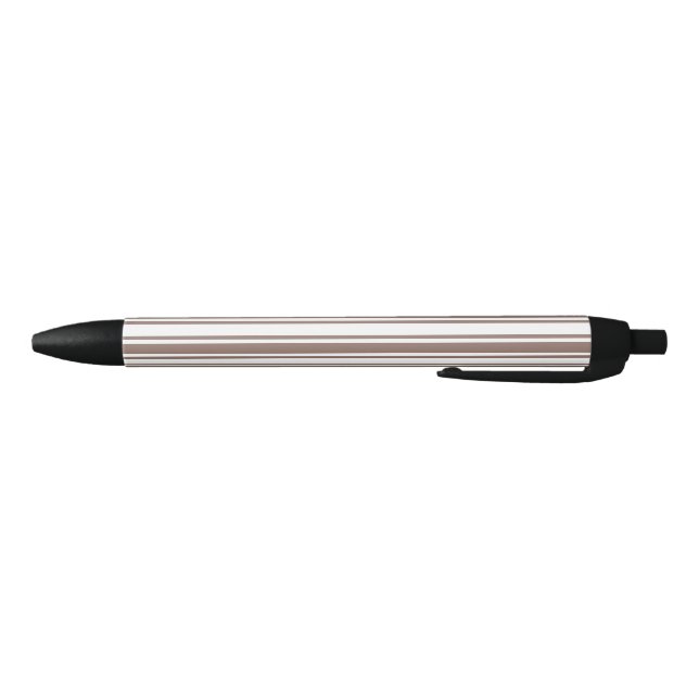 Taupe brown and white candy stripes pen (Bottom)