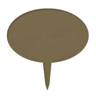 Taupe Brown Color Background Customizable Cake Topper
