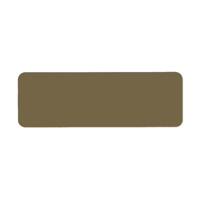 Taupe Brown Color Background Customizable Label (Front)