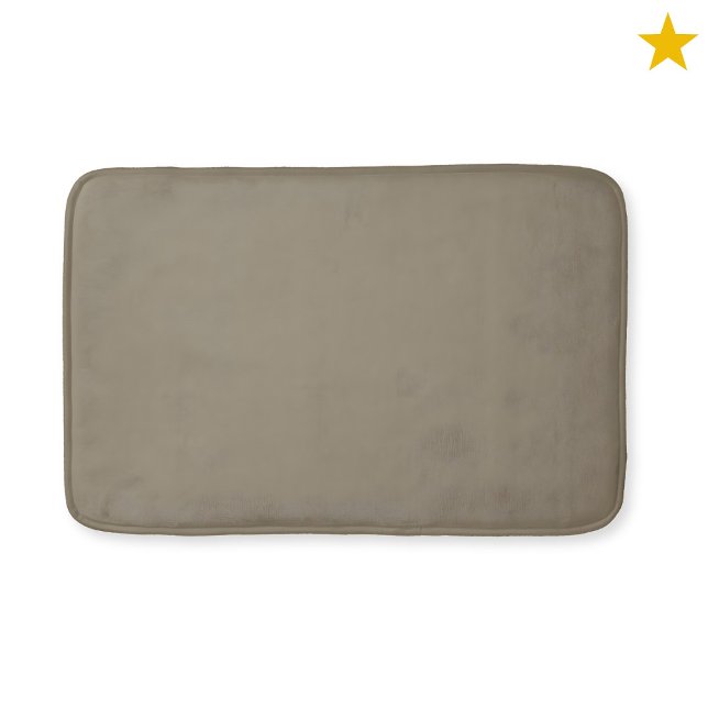 Taupe Brown Monogram Watercolor Geometric Pattern  Bath Mat (Creator Uploaded)