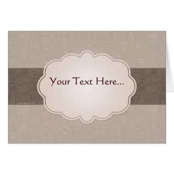 Taupe Brown Tan Cloud Badge Greeting Cards by profilesincolor at Zazzle