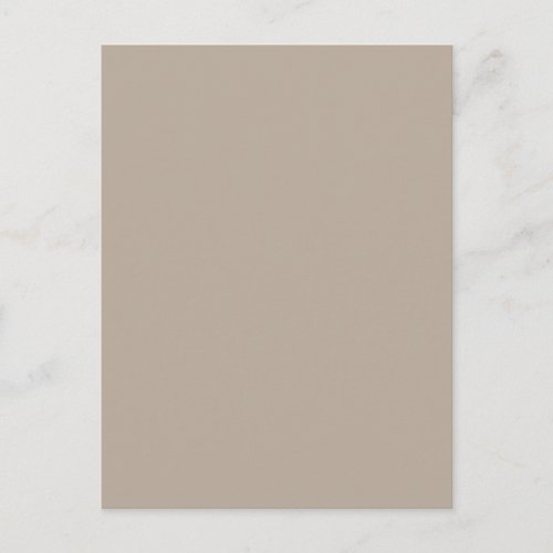 Taupe Brown Tan Solid Trend Color Background Postcard