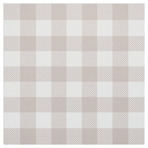 Taupe Buffalo Plaid Fabric