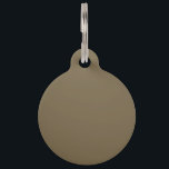 Taupe Coffee Color Background Customizable Pet Name Tag<br><div class="desc">This custom product is available in a solid taupe color decor for yourself or as a gift sure to make an impression in all occasions. Click on the "Customize it!" button or link you find on this product page to reveal a set of user friendly designing tools to customize this...</div>