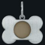 Taupe Coffee Color Decor Background Customizable Pet Name Tag<br><div class="desc">This custom product is available in a solid taupe coffee color decor for yourself or as a gift sure to make an impression in all occasions. Click on the "Customize it!" button or link you find on this product page to reveal a set of user friendly designing tools to customize...</div>