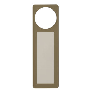 Taupe Coffee Color Decor Customizable Door Hanger