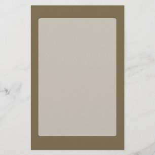 Taupe Coffee Color Decor Customizable Stationery