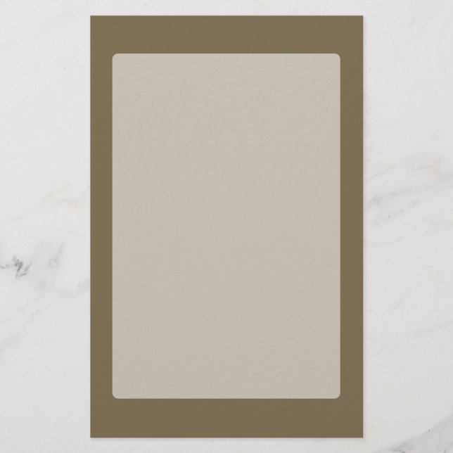 Taupe Coffee Color Decor Customizable Stationery (Front)