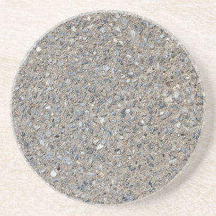 Taupe Concrete Cement Blue Aggregate Sidewalk Coaster