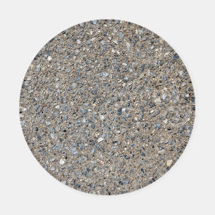 Taupe Concrete Cement Blue Aggregate Sidewalk Coaster Set