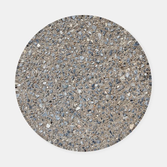 Taupe Concrete Cement Blue Aggregate Sidewalk Coaster Set (Single)