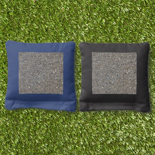 Taupe Concrete Cement Blue Aggregate Sidewalk Cornhole Bags