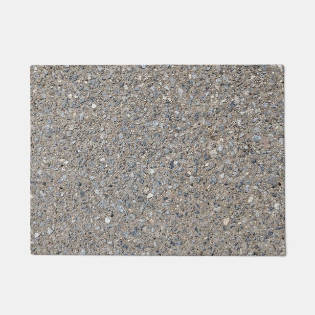 Taupe Concrete Cement Blue Aggregate Sidewalk Doormat (Front)
