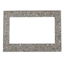 Taupe Concrete Cement Blue Aggregate Sidewalk Magnetic Frame
