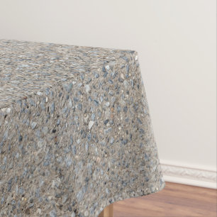Taupe Concrete Cement Blue Aggregate Sidewalk Tablecloth