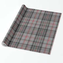 Taupe Dark Gray Red Black Tartan Plaid