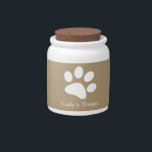 Taupe | Dog Treat Jars<br><div class="desc">To change the color, click customize and then click on the back ground color palette.</div>