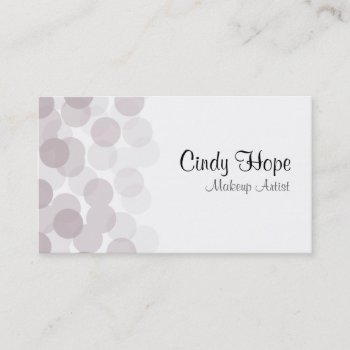 Taupe Dot Makeup Artist Business Cards by Mintleafstudio at Zazzle
