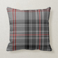 Taupe Gray Black Red Off-Centre Giant Tartan Plaid