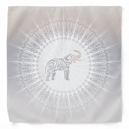 Taupe Gray Elephant Mandala Bandana