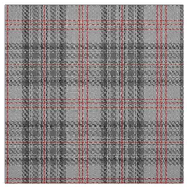 Taupe Gray Red Black Tartan Plaid Fabric (Swatch)