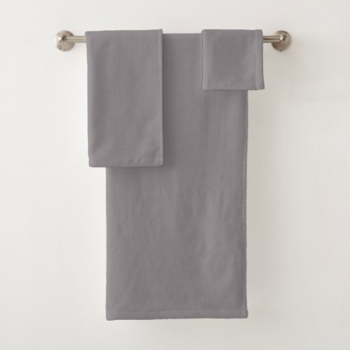 Taupe Gray Solid Color Bath Towel Set