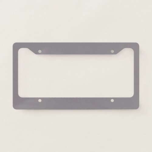 Taupe Gray Solid Color License Plate Frame
