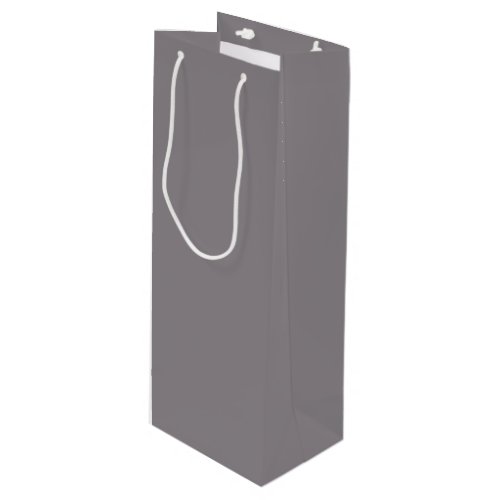 Taupe Gray Solid Color Wine Gift Bag