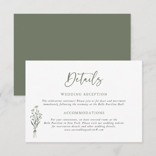 Taupe Green Minimailist Bouquet Wedding Details