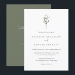 Taupe Green Minimalist Bouquet QR Code Wedding Invitation<br><div class="desc">Invite family and friends with our customizable minimalist wedding invitation. It features minimalist floral bouquet line art. Personalize this boho wedding invitation by adding names, date, time, venue, and other event details. This elegant and eco-friendly invitation allows you to share your wedding details seamlessly. This taupe green wedding invitation is...</div>
