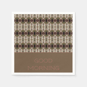 Taupe Grey And Pink Napkins