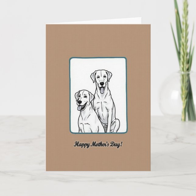 Taupe Happy Mothers Day Card (Front)