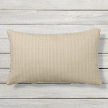 Taupe Khaki Corduroy Stripe Outdoor Lumbar Pillow