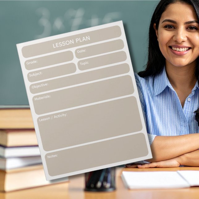 Taupe Lesson Planner Pad (Creator Uploaded)