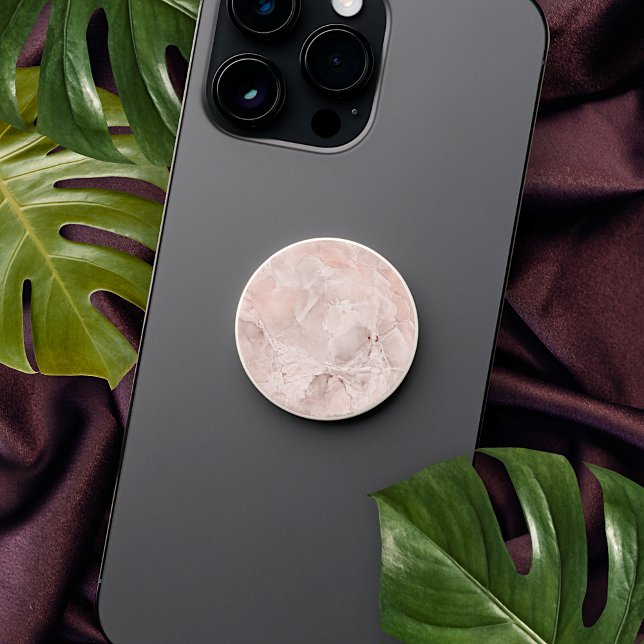 Taupe Mauve Dusty Rose Blush Pink Marble Pattern PopSocket (Creator Uploaded)