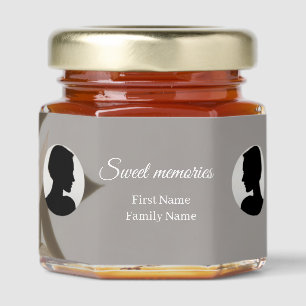 Taupe memorial honey jar favor favors
