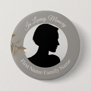 Taupe memorial photo button