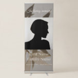 Taupe memorial retractable banner