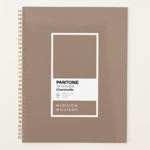 Taupe Minimalist Color Palette Swatch Custom Name Planner