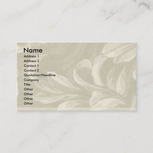 Taupe Nature Business Cards