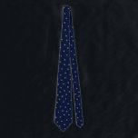 Taupe-on-Navy Pawprint Tie<br><div class="desc">Taupe pawprints decorate this navy-blue tie.</div>